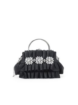 Akiki London - Women Richmond Handle Clutch With Detachable Strap -Black (S)