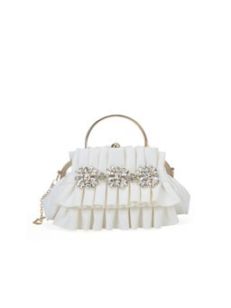 Akiki London - Women Richmond Handle Clutch With Detachable Strap -White (S)