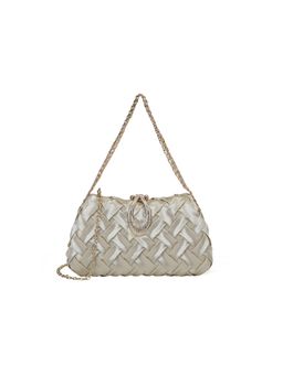 Akiki London - Women Sutton Flap Clutch With Detachable Strap -Gold (S)