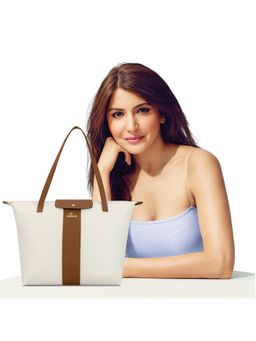Lavie - Women Colorblock Vincy Tote Bag - Off White (L)