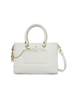 Akiki London - Women Norwich Handbag With Detachable Strap & Pouch -White (S)