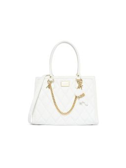 Akiki London - Women Swinden Box Handbag With Detachable Strap -White (L)