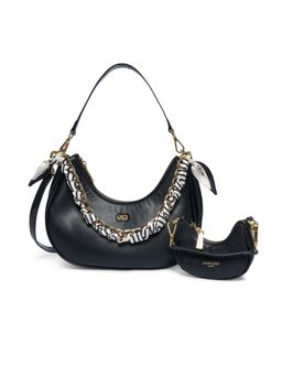 Akiki London - Women Worcester Hobo Handbag With Detachable Strap -Black (S)