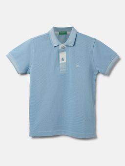 United Colors of Benetton - Collar Polo T-Shirt- Blue