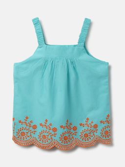 United Colors of Benetton - Regular Fit Sleeveless Patterned Top - Blue