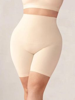 Shop The Edit - Beige All Day Wear High-Waisted Tummy Control Shorts
