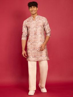 Vastramay - Multi-Color Floral Mandarin Neck Kurta and Pant