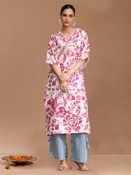 Varanga - White Printed Kurta