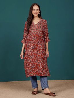 Varanga - Ethnic Jaipuri Printed Straight Kurta