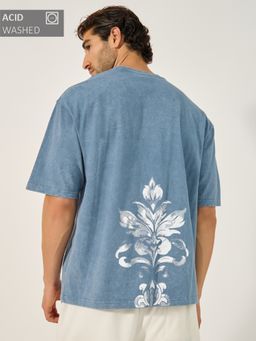 Styli - Blue Blended Abstract T-Shirt