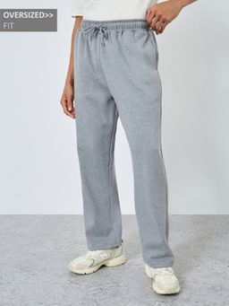 Styli - Grey Fleece Solid Trackpant