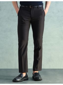 Arrow - Brown Polyester Solid Trouser