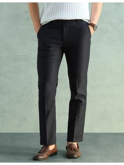 Arrow - Blue Polyester Solid Trouser