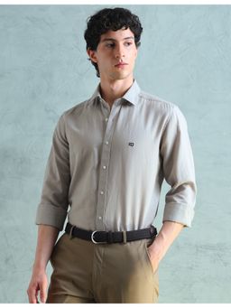 Arrow Sports - Grey Cotton Solid Shirt