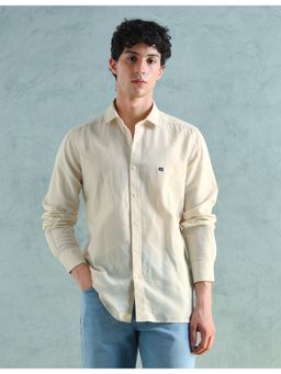 Arrow Sports - Beige Cotton Solid Shirt