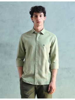Arrow Sports - Green Cotton Solid Shirt