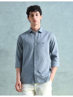 Arrow Sports - Blue Cotton Solid Shirt