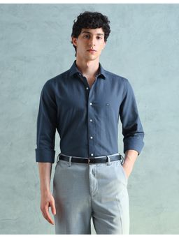 Arrow Sports - Blue Cotton Solid Shirt