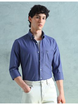 Arrow Sports - Blue Cotton Solid Shirt