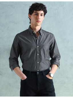 Arrow Sports - Grey Cotton Solid Shirt