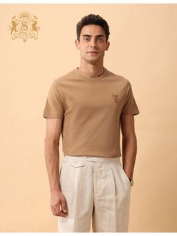 U.S. POLO ASSN. - Brown Cotton Solid T-Shirt