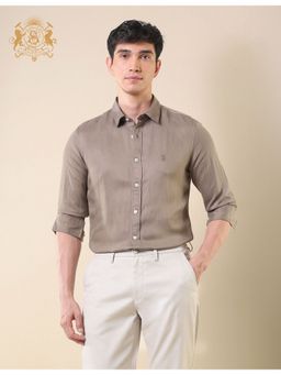 U.S. POLO ASSN. - Brown Tencel Blend Solid Shirt