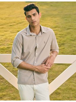 U.S. POLO ASSN. - Grey Cotton Stripes Shirt
