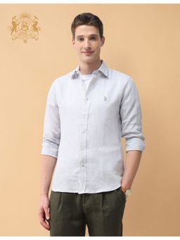 U.S. POLO ASSN. - Grey Linen Solid Shirt