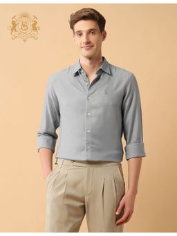 U.S. POLO ASSN. - Grey Tencel Blend Solid Shirt