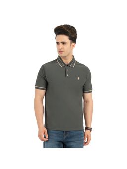Red Tape - Olive Nylon/Spandex Solid Polo Shirt