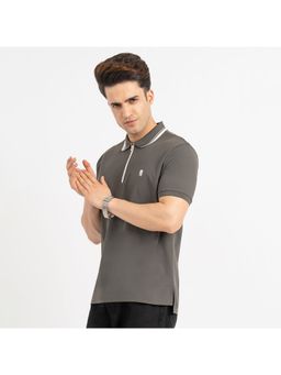 Red Tape - Olive Polyester Solid Polo Shirt