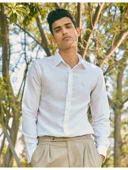 U.S. POLO ASSN. - White Lyocell Blend Solid Shirt