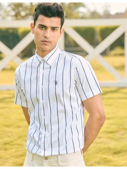 U.S. POLO ASSN. - White Cotton Stripes Shirt