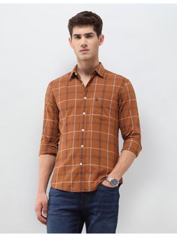 U.S. POLO ASSN. - Brown Cotton Checks Shirt