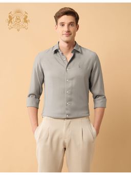 U.S. POLO ASSN. - Grey Tencel Blend Solid Shirt