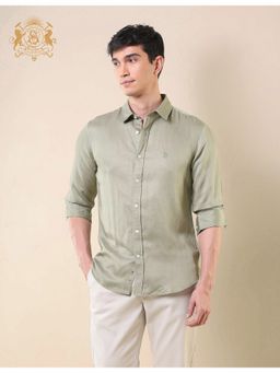 U.S. POLO ASSN. - Olive Tencel Blend Solid Shirt
