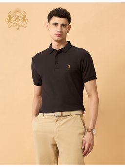 U.S. POLO ASSN. - Brown Cotton Solid Polo Shirt