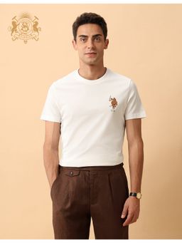U.S. POLO ASSN. - White Cotton Solid T-Shirt