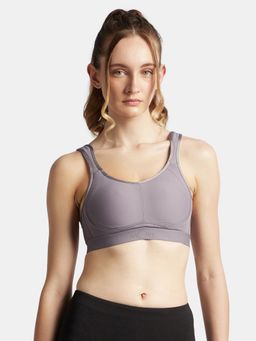 Jockey - MI11 Wire free Plus Size Microfiber Elastane Active Wear Sports Bra-Minimal Grey