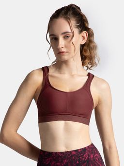 Jockey - MI11 Wire free Plus Size Microfiber Elastane Active Wear Sports Bra-Tawny Port