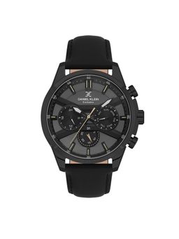 Daniel Klein Exclusive - Black Exclusive Men's Analog Watch With Leather Strap - DK.1.13794-3