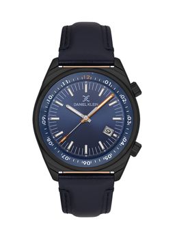 Daniel Klein - Premium Men Blue Dial Leather Strap Watch - DK.1.13814-3 (M)