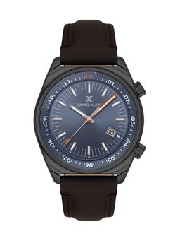 Daniel Klein - Premium Men Blue Dial Leather Strap Watch - DK.1.13814-4 (M)