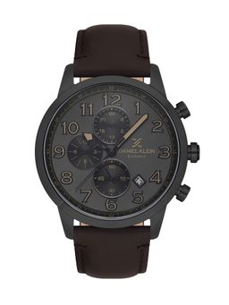 Daniel Klein Exclusive - Black Exclusive Men's Analog Watch With Leather Strap - DK.1.13833-5