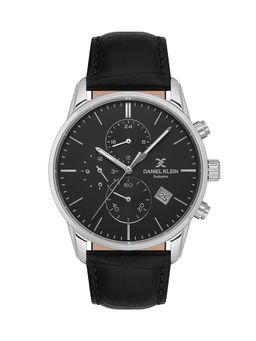 Daniel Klein Exclusive - Black Exclusive Men's Analog Watch With Leather Strap - DK.1.13834-1