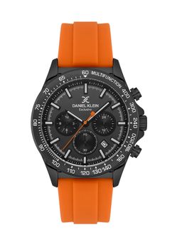 Daniel Klein Exclusive - Black Exclusive Men's Analog Watch With Silicone Strap - DK.1.13853-5