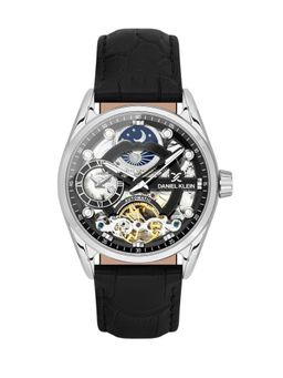 Daniel Klein - Skeleton Men Black Dial Leather Strap Watch - DK.1.13856-2 (M)