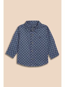 Allen Solly - Boys Navy Print Casual Shirt