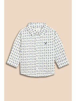 Allen Solly - Boys White Print Casual Shirt