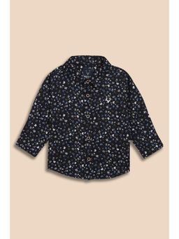 Allen Solly - Boys Navy Print Casual Shirt